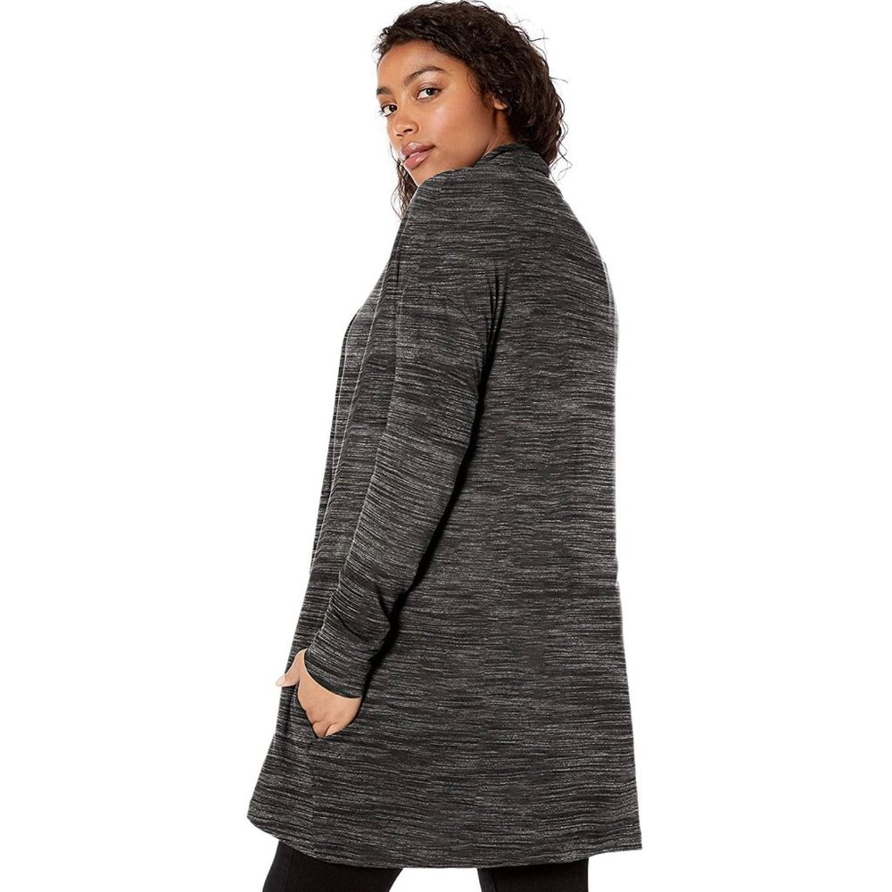 Daily Ritual Grey Space Dye Oversize Open Cardigan - Picture 7 of 9